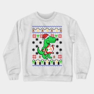 Ugly Christmas sweater dinosaur Crewneck Sweatshirt